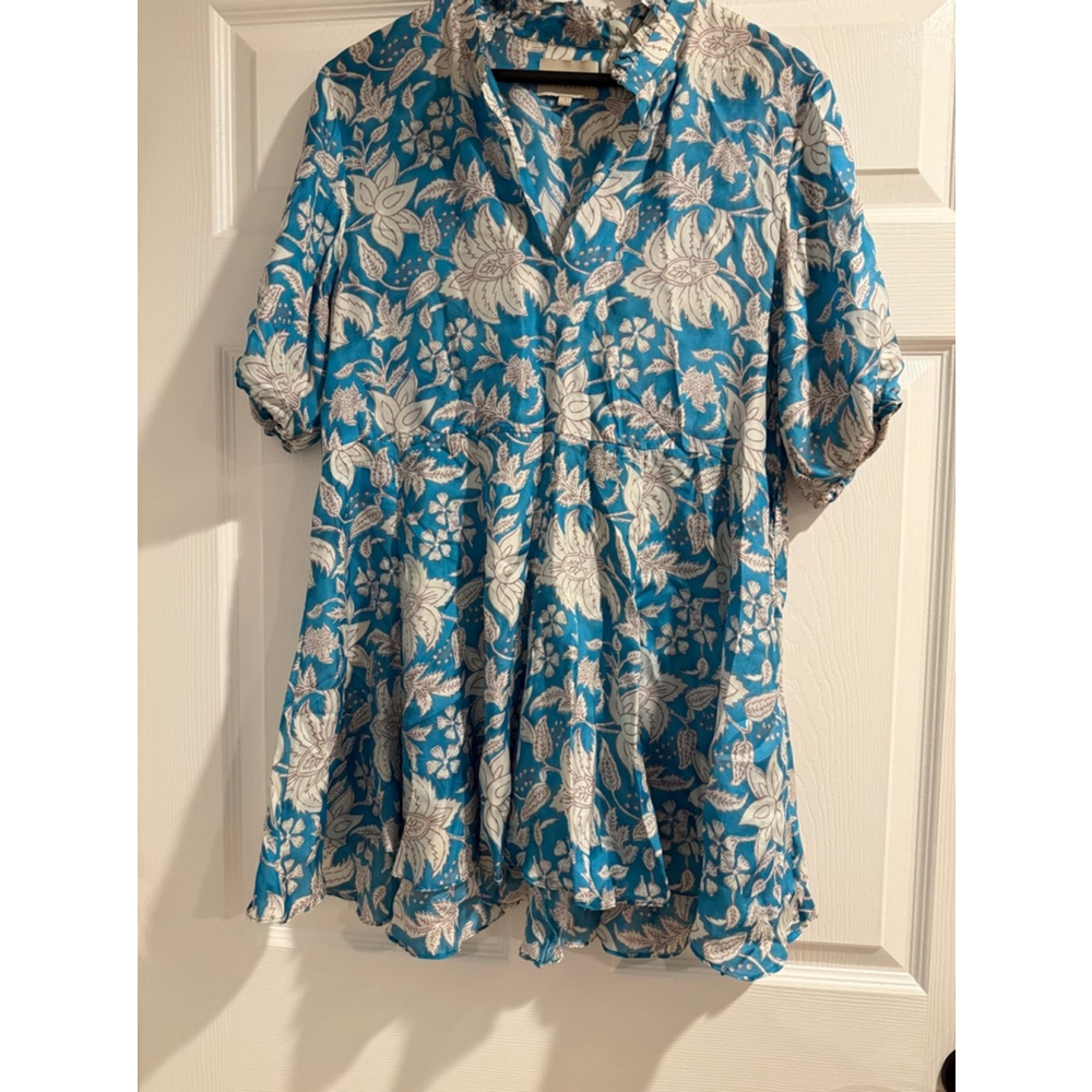 HANNAH ARTWEAR Gaia Belted Ruffled Floral-print Washed Silk-satin Mini Dress - - Picture 2 of 10